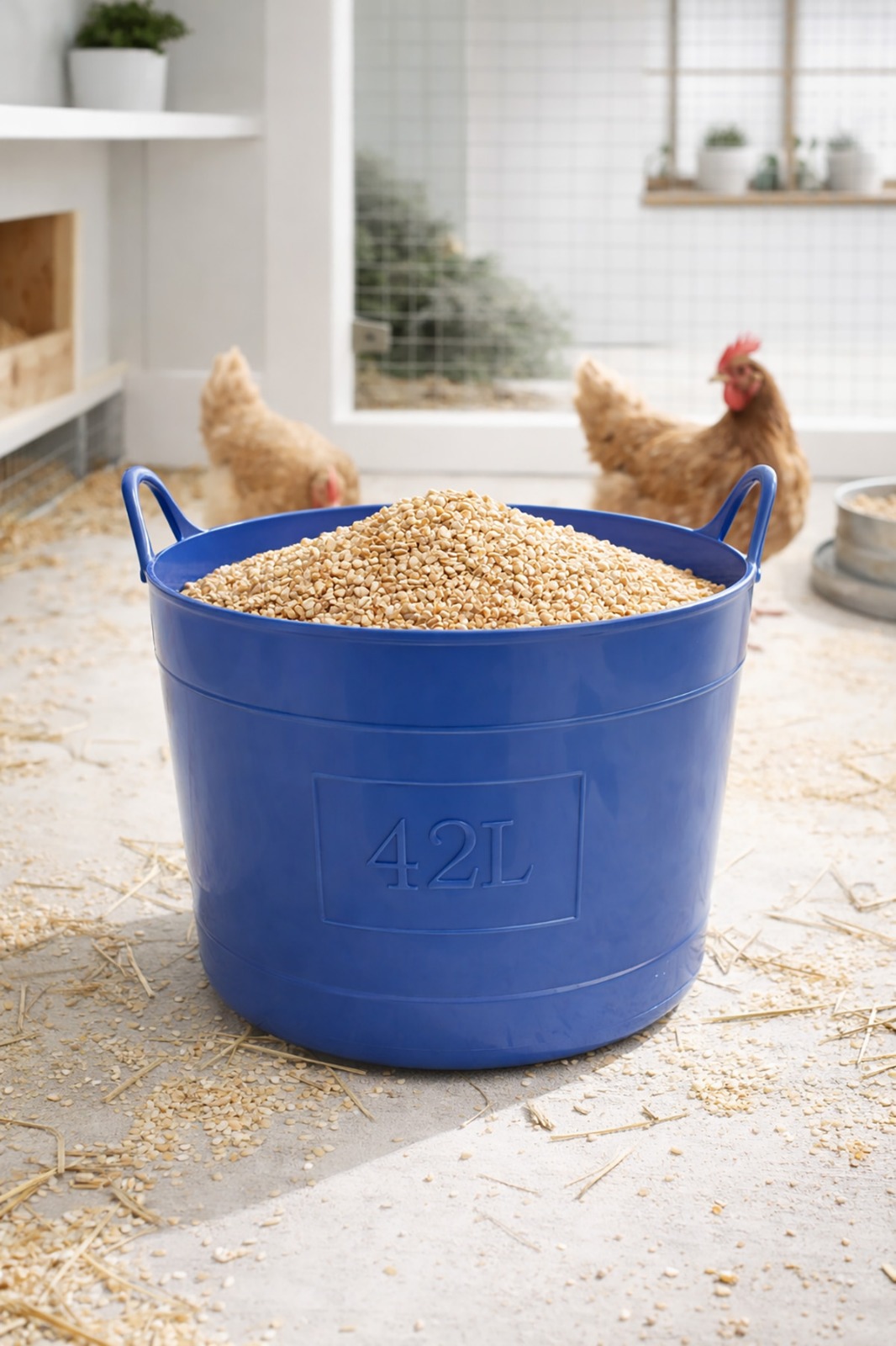 Hayvan Yem Sepeti ile inek beslemesi